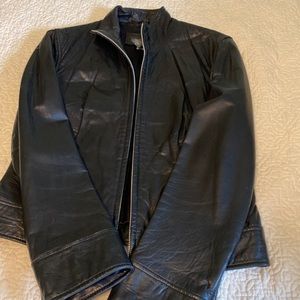 Brown  leather jacket